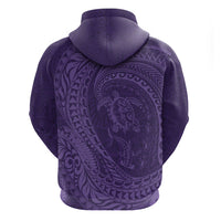 Hawaiian Turtle and Shark Hoodie Kakau Tribal with Polynesian Pattern Purple Color LT03 - Polynesian Pride
