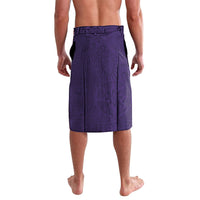 Hawaiian Turtle and Shark Lavalava Kakau Tribal with Polynesian Pattern Purple Color LT03 - Polynesian Pride