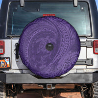 Hawaiian Turtle and Shark Spare Tire Cover Kakau Tribal with Polynesian Pattern Purple Color LT03 Purple - Polynesian Pride