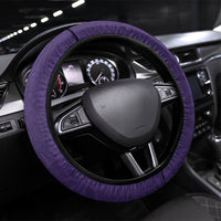 Hawaiian Turtle and Shark Steering Wheel Cover Kakau Tribal with Polynesian Pattern Purple Color LT03 Universal Fit Purple - Polynesian Pride