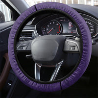 Hawaiian Turtle and Shark Steering Wheel Cover Kakau Tribal with Polynesian Pattern Purple Color LT03 - Polynesian Pride
