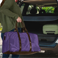Hawaiian Turtle and Shark Travel Bag Kakau Tribal with Polynesian Pattern Purple Color LT03 - Polynesian Pride