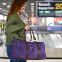 Hawaiian Turtle and Shark Travel Bag Kakau Tribal with Polynesian Pattern Purple Color LT03 - Polynesian Pride