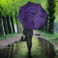 Hawaiian Turtle and Shark Umbrella Kakau Tribal with Polynesian Pattern Purple Color LT03 - Polynesian Pride