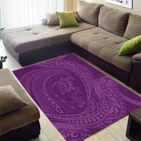 Hawaiian Turtle and Shark Area Rug Kakau Tribal with Polynesian Pattern Pink Color LT03 - Polynesian Pride
