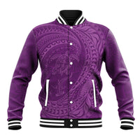 Hawaiian Turtle and Shark Baseball Jacket Kakau Tribal with Polynesian Pattern Pink Color LT03 Unisex Pink - Polynesian Pride