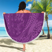 Hawaiian Turtle and Shark Beach Blanket Kakau Tribal with Polynesian Pattern Pink Color LT03 - Polynesian Pride