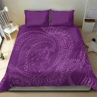 Hawaiian Turtle and Shark Bedding Set Kakau Tribal with Polynesian Pattern Pink Color LT03 - Polynesian Pride