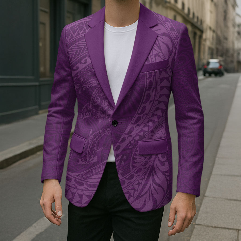 Hawaiian Turtle and Shark Blazer Kakau Tribal with Polynesian Pattern Pink Color LT03 - Polynesian Pride