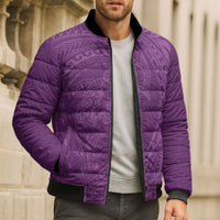 Hawaiian Turtle and Shark Bomber Puffer Jacket Kakau Tribal with Polynesian Pattern Pink Color LT03 - Polynesian Pride