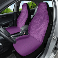 Hawaiian Turtle and Shark Car Seat Cover Kakau Tribal with Polynesian Pattern Pink Color LT03 - Polynesian Pride