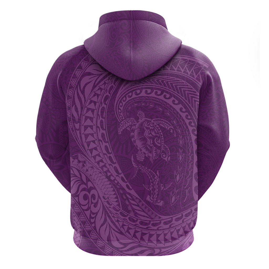 Hawaiian Turtle and Shark Hoodie Kakau Tribal with Polynesian Pattern Pink Color LT03 - Polynesian Pride