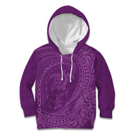 Hawaiian Turtle and Shark Kid Hoodie Kakau Tribal with Polynesian Pattern Pink Color LT03 Hoodie Pink - Polynesian Pride