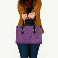 Hawaiian Turtle and Shark Leather Bag Kakau Tribal with Polynesian Pattern Pink Color LT03 - Polynesian Pride