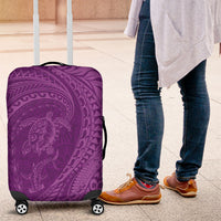 Hawaiian Turtle and Shark Luggage Cover Kakau Tribal with Polynesian Pattern Pink Color LT03 Pink - Polynesian Pride