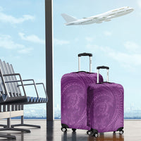 Hawaiian Turtle and Shark Luggage Cover Kakau Tribal with Polynesian Pattern Pink Color LT03 - Polynesian Pride