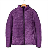 Hawaiian Turtle and Shark Padded Jacket Kakau Tribal with Polynesian Pattern Pink Color LT03 - Polynesian Pride