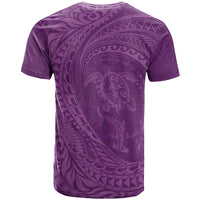 Hawaiian Turtle and Shark T Shirt Kakau Tribal with Polynesian Pattern Pink Color LT03 - Polynesian Pride