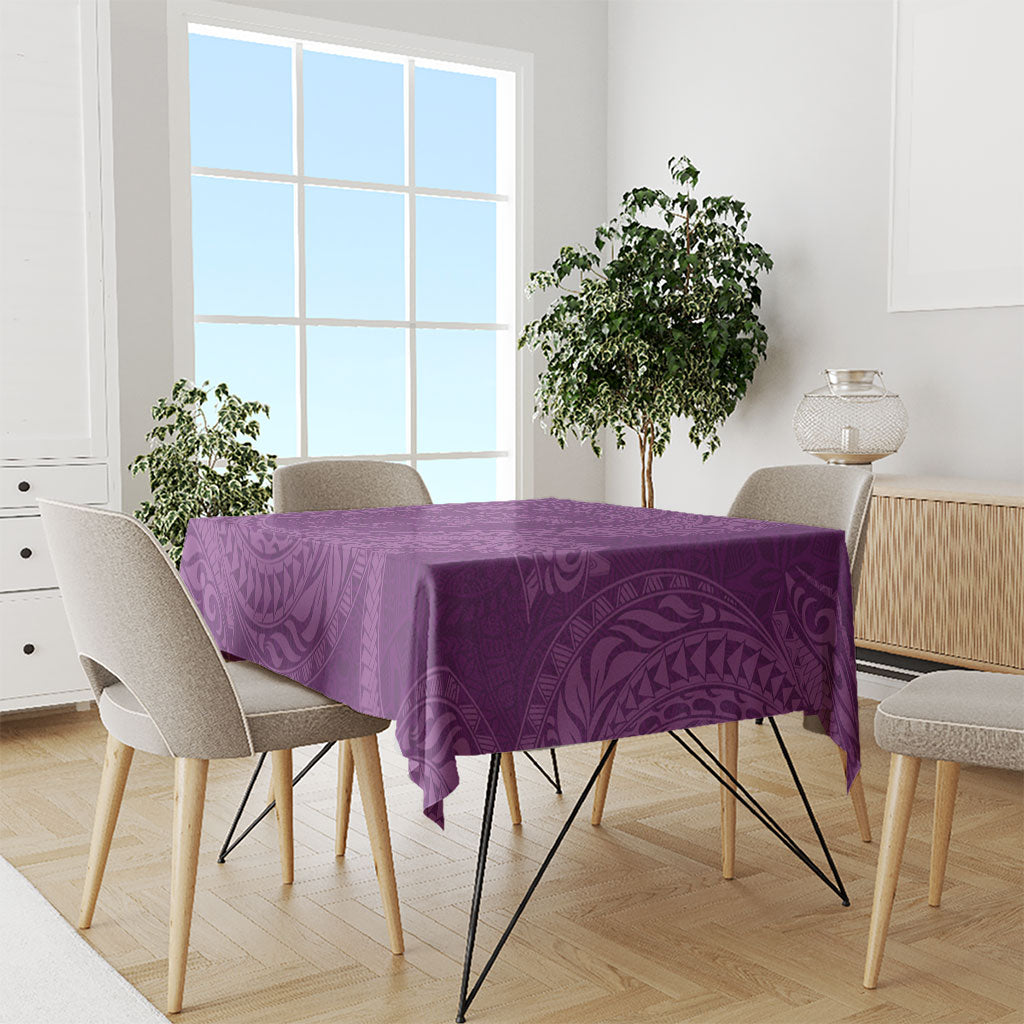 Hawaiian Turtle and Shark Tablecloth Kakau Tribal with Polynesian Pattern Pink Color LT03 - Polynesian Pride