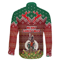 Vanuatu Christmas Family Matching Long Sleeve Bodycon Dress and Hawaiian Shirt Pig Tusk Beautiful Merry Xmas Snowflake LT03 - Polynesian Pride