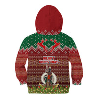 Vanuatu Christmas Kid Hoodie Pig Tusk Beautiful Merry Xmas Snowflake LT03 - Polynesian Pride