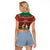 Vanuatu Christmas Raglan Cropped T Shirt Pig Tusk Beautiful Merry Xmas Snowflake LT03 - Polynesian Pride