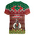 Vanuatu Christmas Women V Neck T Shirt Pig Tusk Beautiful Merry Xmas Snowflake LT03 - Polynesian Pride
