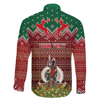 Personalised Vanuatu Christmas Family Matching Off Shoulder Short Dress and Hawaiian Shirt Pig Tusk Beautiful Merry Xmas Snowflake LT03 - Polynesian Pride