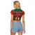 Personalised Vanuatu Christmas Raglan Cropped T Shirt Pig Tusk Beautiful Merry Xmas Snowflake LT03 - Polynesian Pride