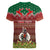 Personalised Vanuatu Christmas Women V Neck T Shirt Pig Tusk Beautiful Merry Xmas Snowflake LT03 - Polynesian Pride
