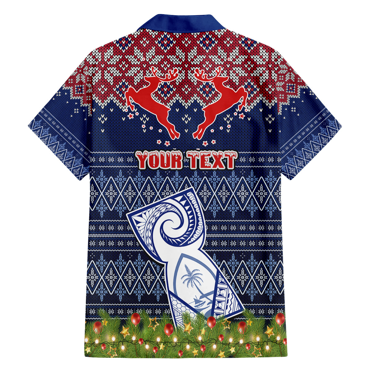 Personalised Guam Christmas Family Matching Tank Maxi Dress and Hawaiian Shirt Chamorro Guam Tattoos Beautiful Merry Xmas Snowflake LT03 - Polynesian Pride