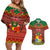 Tonga Christmas Couples Matching Off Shoulder Short Dress and Hawaiian Shirt Coat of Arms and Map Beautiful Merry Xmas Snowflake LT03 Red - Polynesian Pride