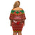 Tonga Christmas Off Shoulder Short Dress Coat of Arms and Map Beautiful Merry Xmas Snowflake LT03 - Polynesian Pride