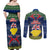 Niue Christmas Couples Matching Off Shoulder Maxi Dress and Long Sleeve Button Shirts Coat of Arms and Map Beautiful Merry Xmas Snowflake LT03 - Polynesian Pride