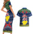 Niue Christmas Couples Matching Short Sleeve Bodycon Dress and Hawaiian Shirt Coat of Arms and Map Beautiful Merry Xmas Snowflake LT03 - Polynesian Pride