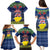 Niue Christmas Family Matching Puletasi Dress and Hawaiian Shirt Coat of Arms and Map Beautiful Merry Xmas Snowflake LT03 - Polynesian Pride