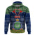 Niue Christmas Hoodie Coat of Arms and Map Beautiful Merry Xmas Snowflake LT03 Blue - Polynesian Pride