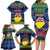 Personalised Niue Christmas Family Matching Long Sleeve Bodycon Dress and Hawaiian Shirt Coat of Arms and Map Beautiful Merry Xmas Snowflake LT03 - Polynesian Pride