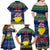 Personalised Niue Christmas Family Matching Off Shoulder Long Sleeve Dress and Hawaiian Shirt Coat of Arms and Map Beautiful Merry Xmas Snowflake LT03 - Polynesian Pride