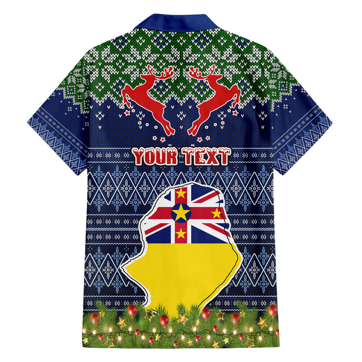Personalised Niue Christmas Kid Hawaiian Shirt Coat of Arms and Map Beautiful Merry Xmas Snowflake LT03 - Polynesian Pride