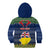 Personalised Niue Christmas Kid Hoodie Coat of Arms and Map Beautiful Merry Xmas Snowflake LT03 - Polynesian Pride