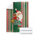 Kiribati Christmas Blanket Santa With Gift Bag Behind Ribbons Seamless Green Maori LT03 - Polynesian Pride