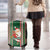 Custom Kiribati Christmas Luggage Cover Santa With Gift Bag Behind Ribbons Seamless Green Maori LT03 - Polynesian Pride