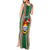 Custom Kiribati Christmas Tank Maxi Dress Santa With Gift Bag Behind Ribbons Seamless Green Maori LT03 - Polynesian Pride