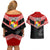 Tonga Couples Matching Off Shoulder Short Dress and Hawaiian Shirt Tonga Coat of Arms with Seamless Tapa Ngatu Pattern LT03 - Polynesian Pride