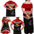 Tonga Family Matching Off Shoulder Maxi Dress and Hawaiian Shirt Tonga Coat of Arms with Seamless Tapa Ngatu Pattern LT03 - Polynesian Pride