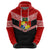 Tonga Hoodie Tonga Coat of Arms with Seamless Tapa Ngatu Pattern LT03 - Polynesian Pride