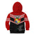 Tonga Kid Hoodie Tonga Coat of Arms with Seamless Tapa Ngatu Pattern LT03 - Polynesian Pride