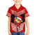 Tonga Christmas Family Matching Puletasi Dress and Hawaiian Shirt Tongan Coat of Arms Santa With Ngatu Pattern Christmas Red Style LT03 Son's Shirt Red - Polynesian Pride