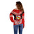 Tonga Christmas Off Shoulder Sweater Tongan Coat of Arms Santa With Ngatu Pattern Christmas Red Style LT03 - Polynesian Pride